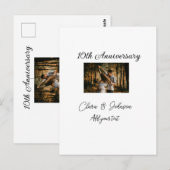 Trouwdag naam jaar afbeelding tekst koppel briefkaart (Voorkant / Achterkant)