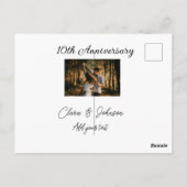 Trouwdag naam jaar afbeelding tekst koppel briefkaart (Achterkant)