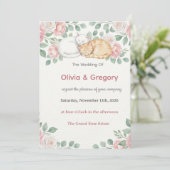 Trouwdag Olivia & Gregory Kaart (Staand voorkant)