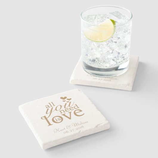 Trouwdag Onderzetter (Zijkant)