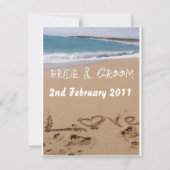 Trouwdag op het strand (Voorkant)