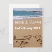 Trouwdag op het strand (Voorkant / Achterkant)