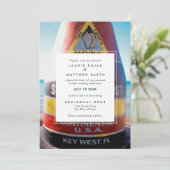 Trouwdag op het strand van Key West Florida Kaart (Staand voorkant)