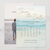 Trouwdag op Sunset Beach Save The Date (Voorkant / Achterkant)