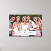 Trouwdag Persoonlijke Foto en Tekst  Canvas Afdruk (Voorkant)