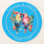 Trouwdag / repetitie Onderzetters Tortelduifjes (Voorkant)