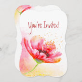 Trouwdag Rode Klaproos Tuinbloem Kaart (Voorkant / Achterkant)