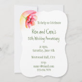 Trouwdag Rode Klaproos Tuinbloem Kaart (Achterkant)