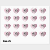 Trouwdag Roze Hart Sticker (Vel)