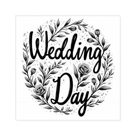 Trouwdag Rubber Stempels (Afrduk)