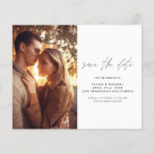 Trouwdag Save the Date Foto Minimalistisch Flyer (Achterkant)