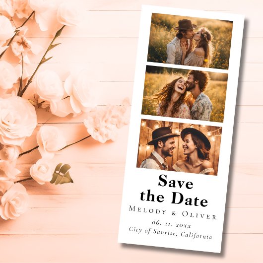 Trouwdag Save the Date Fotohokje QR code Boho