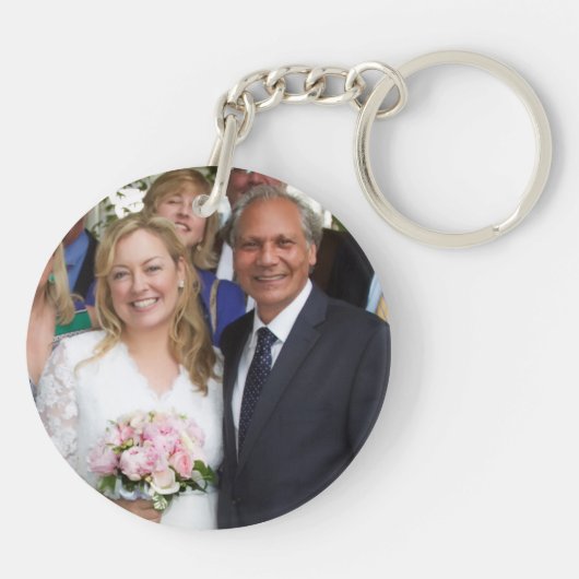 Trouwdag Sleutelhanger, bruid en bruidegom Sleutel Sleutelhanger (Achterkant)