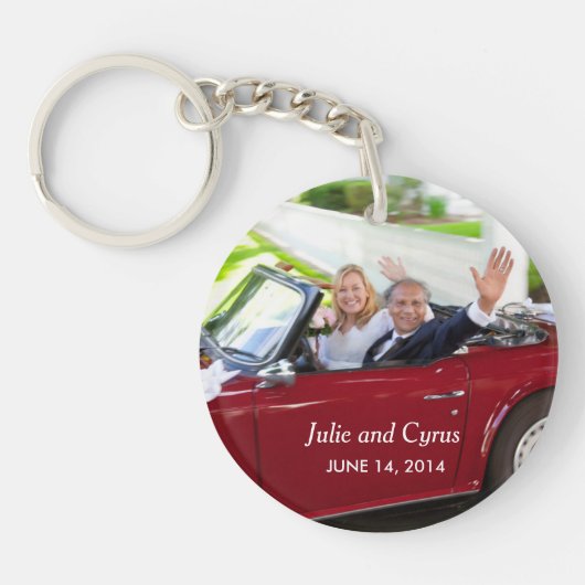 Trouwdag Sleutelhanger, bruid en bruidegom Sleutel Sleutelhanger (Voorkant)