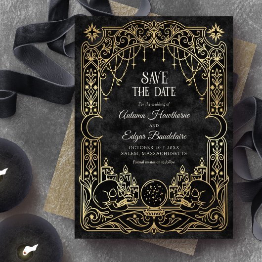 Trouwdag Tarot Halloween Gotiek Save The Date