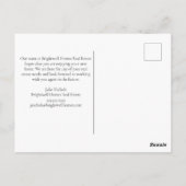 Trouwdag Thuis Winterhuis Sneeuw op Bomen Briefkaart (Achterkant)