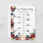 Trouwdag Tijdlijn Kaart (Voorkant)