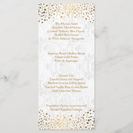 Trouwdag Trendy Gouden Stippen - Menu