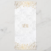 Trouwdag Trendy Gouden Stippen - Menu (Achterkant)