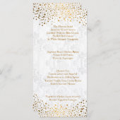 Trouwdag Trendy Gouden Stippen - Menu (Voorkant / Achterkant)