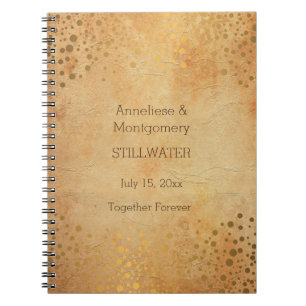 Trouwdag trendy  gouden Stippen Notitieboek