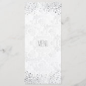 Trouwdag Trendy Silver Stippen Menu (Achterkant)