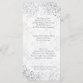 Trouwdag Trendy Silver Stippen Menu (Voorkant / Achterkant)