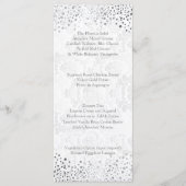 Trouwdag Trendy Silver Stippen Menu (Voorkant)