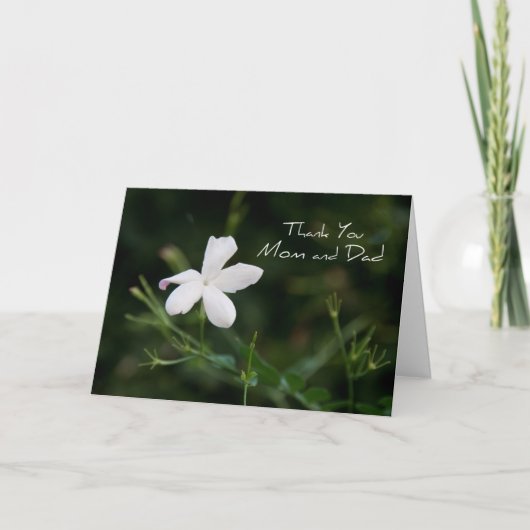 Trouwdag Trouwkaart Bedanken voor Ouders Bedankkaart (Voorkant)