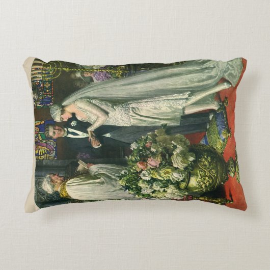 Trouwdag uit het verleden, bruid en bruidegom met  accent kussen (Voorkant)