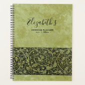 Trouwdag uit het verleden, Victoriaanse bloem bloe Planner (Voorkant)