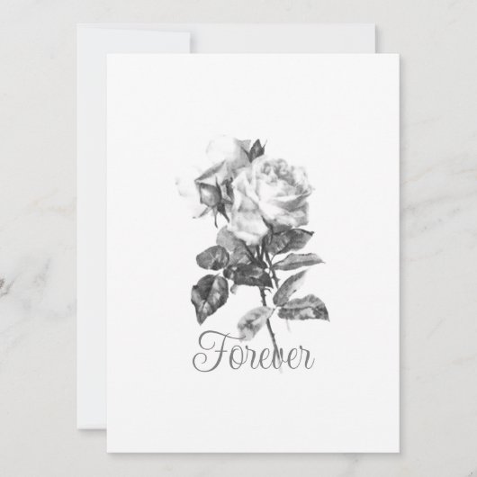 TROUWDAG UITNODIGING Flat Kaart (Voorkant)