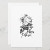 TROUWDAG UITNODIGING Flat Kaart (Voorkant / Achterkant)