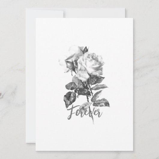 TROUWDAG UITNODIGING Flat Kaart (Voorkant)