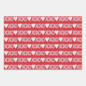 Trouwdag Valentijnsdag Rood Witte Glitter Harten W Inpakpapier Vel (Voorkant 2)