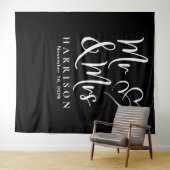 Trouwdag van de heer en mevrouw Black Wandkleed (In Situ (horizontaal))