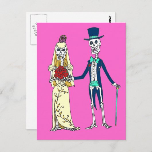 Trouwdag van het dode Briefkaart (Voorkant / Achterkant)