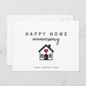 Trouwdag van het huis Heart Realty Briefkaart (Voorkant / Achterkant)