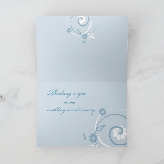 Trouwdag van weduwe na overlijden echtgenoot kaart (Binnen)