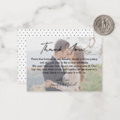 Trouwdag vervaagde foto chic bedankt notitiekaartje (Voorkant / Achterkant in situ)