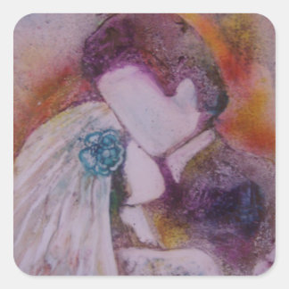 "Trouwdag" Vierkante Sticker