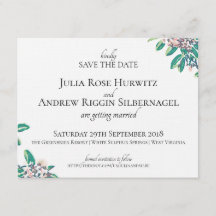 Trouwdag White Sulphur Springs Save the Date