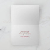 trouwdag wijn en roos op satin kaart (Binnen)