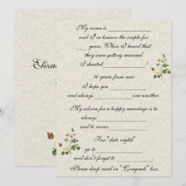 Trouwdag, Witte Rozen, Huwelijksadvies Kaart