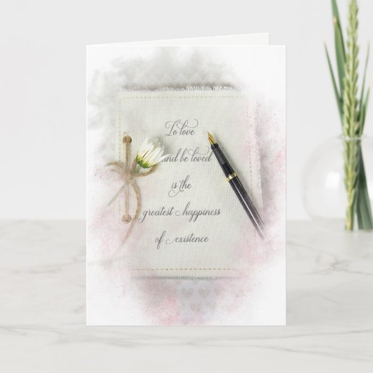 Trouwdagboek met Daisy en Pen Kaart (Voorkant)