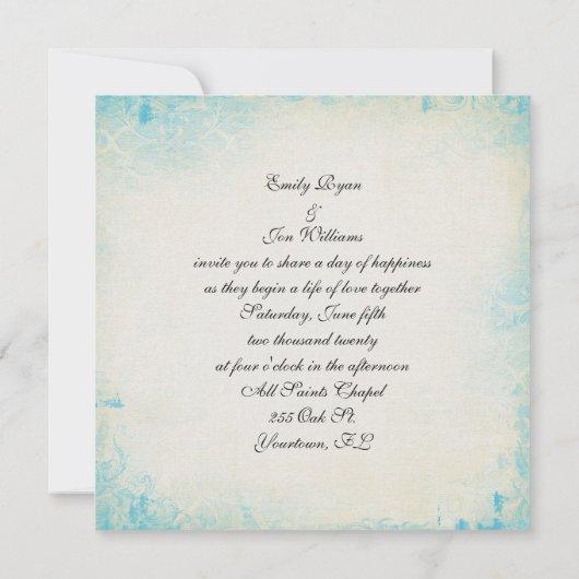 trouwdagboek met madeliefje en pen kaart (Achterkant)