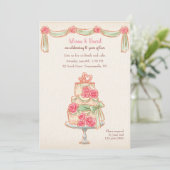 Trouwdagcake Kaart (Staand voorkant)