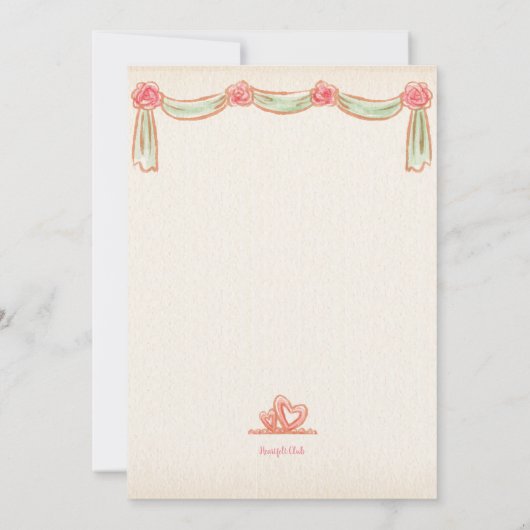 Trouwdagcake Kaart (Achterkant)