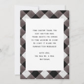 Trouwdagfoto en boerderijcontrole Plaid Bedankkaart (Achterkant)