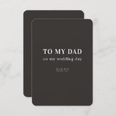 Trouwdagkaart - Vader/Papa Bedankkaart (Voorkant / Achterkant)
